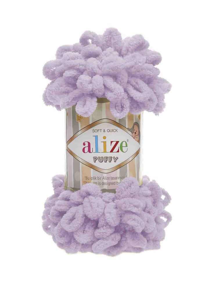 Alize Puffy El Örgü İpi Açık Lila 027 Alize El Örgü İpleri, Bebek