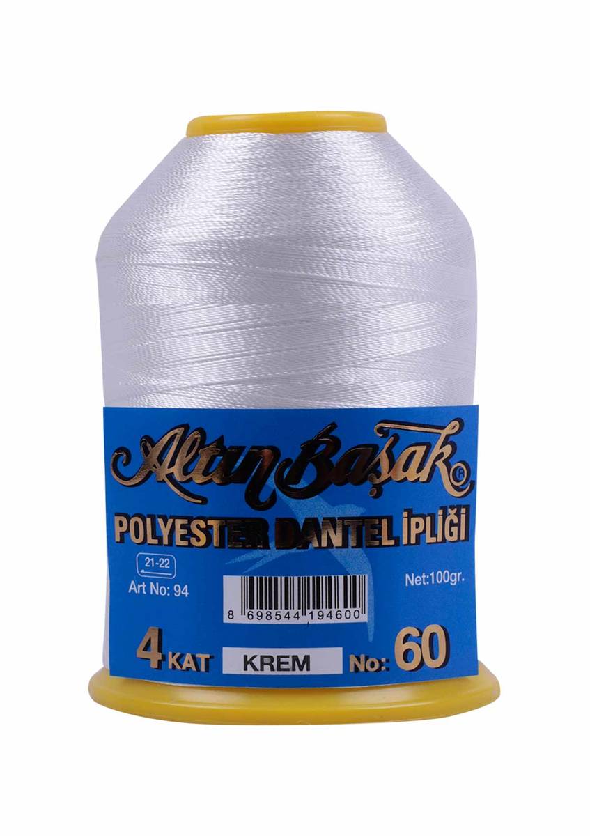 Altınbaşak Dantel Ve Oya Ipi 4 Kat 60 No 100 Gr Krem