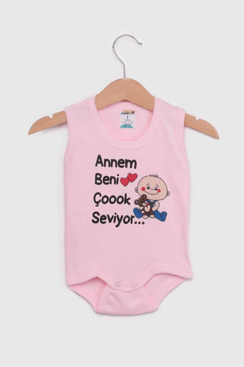 Annem Beni Çok Seviyor Bebek Zıbın Kod/renk: Pembe