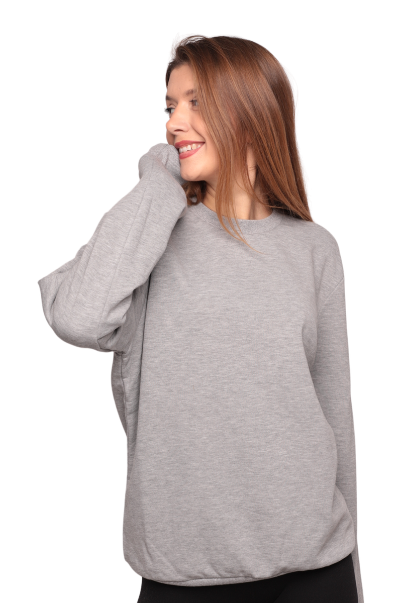 Bisiklet Yaka Kadın Sweatshirt 0149 Kod/renk: Gri